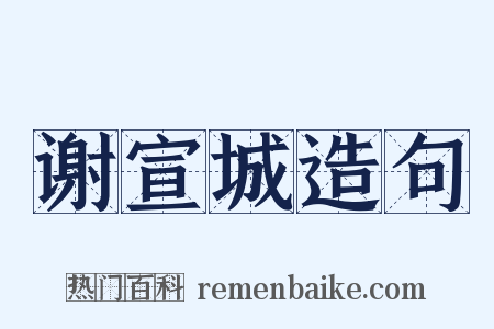谢宣城造句是什么意思的图片